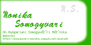 monika somogyvari business card